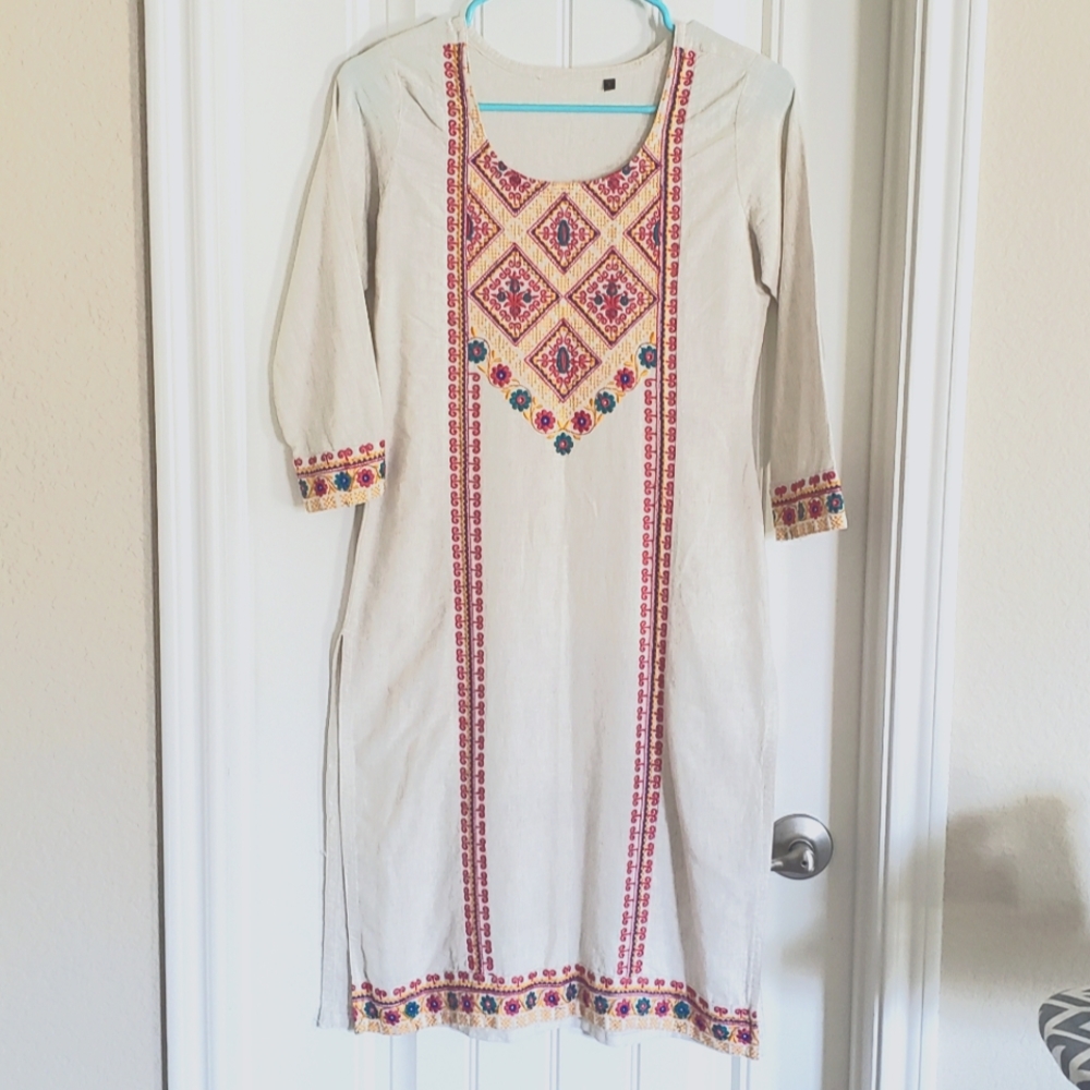 Beautiful Indian Embroidery Linen top